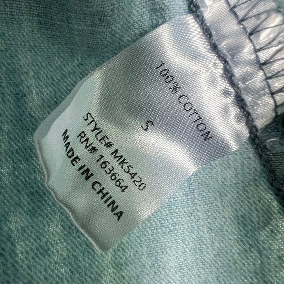 Mazik Denim Ruffle Neck Top - Picture 5 of 6
